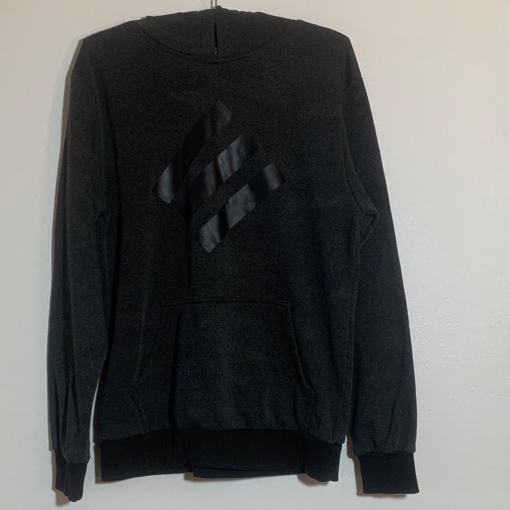 Phat Farm Charcoal Hoodie with Geometric Accent